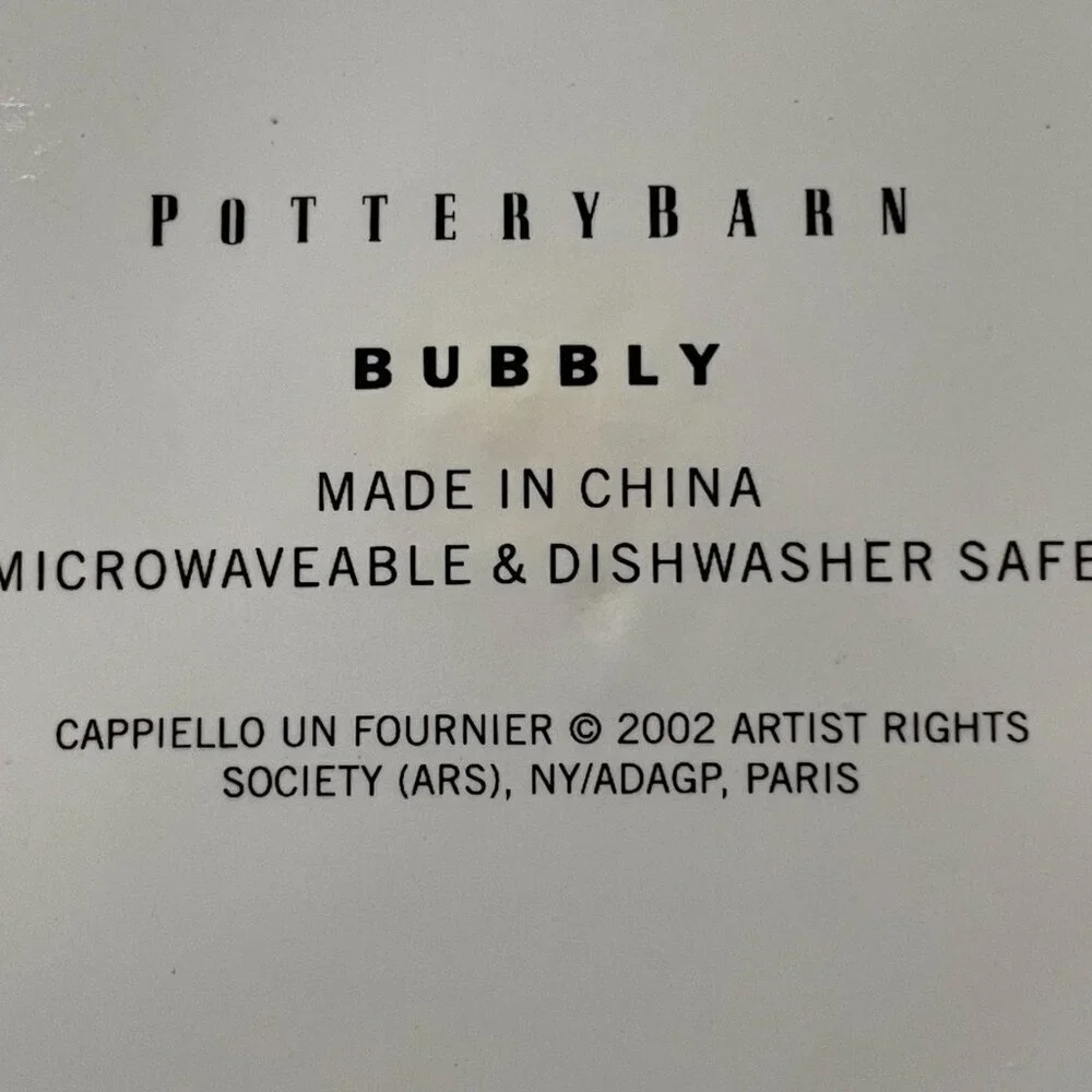 Vintage 2002 Pottery Barn Bubbly Series Un Fornier Champagne 8
